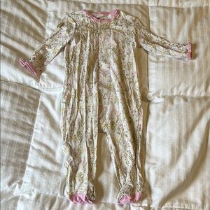Floral Kids Pajamas with Pink Accents